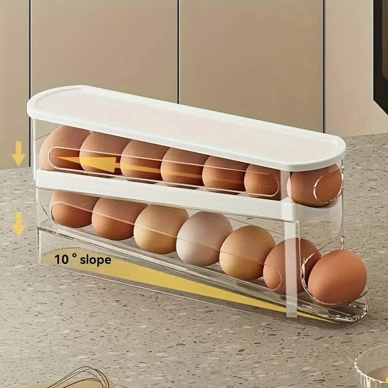 Rolling Egg Storage Container with Lid