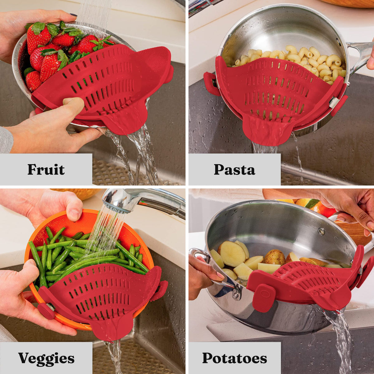 fruit filter clip pot edge drain block